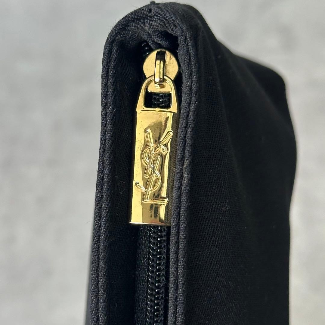 Yves Saint Laurent Cassandra Ysl Gold Embroidery Logo Pouch Limited Edition Wome