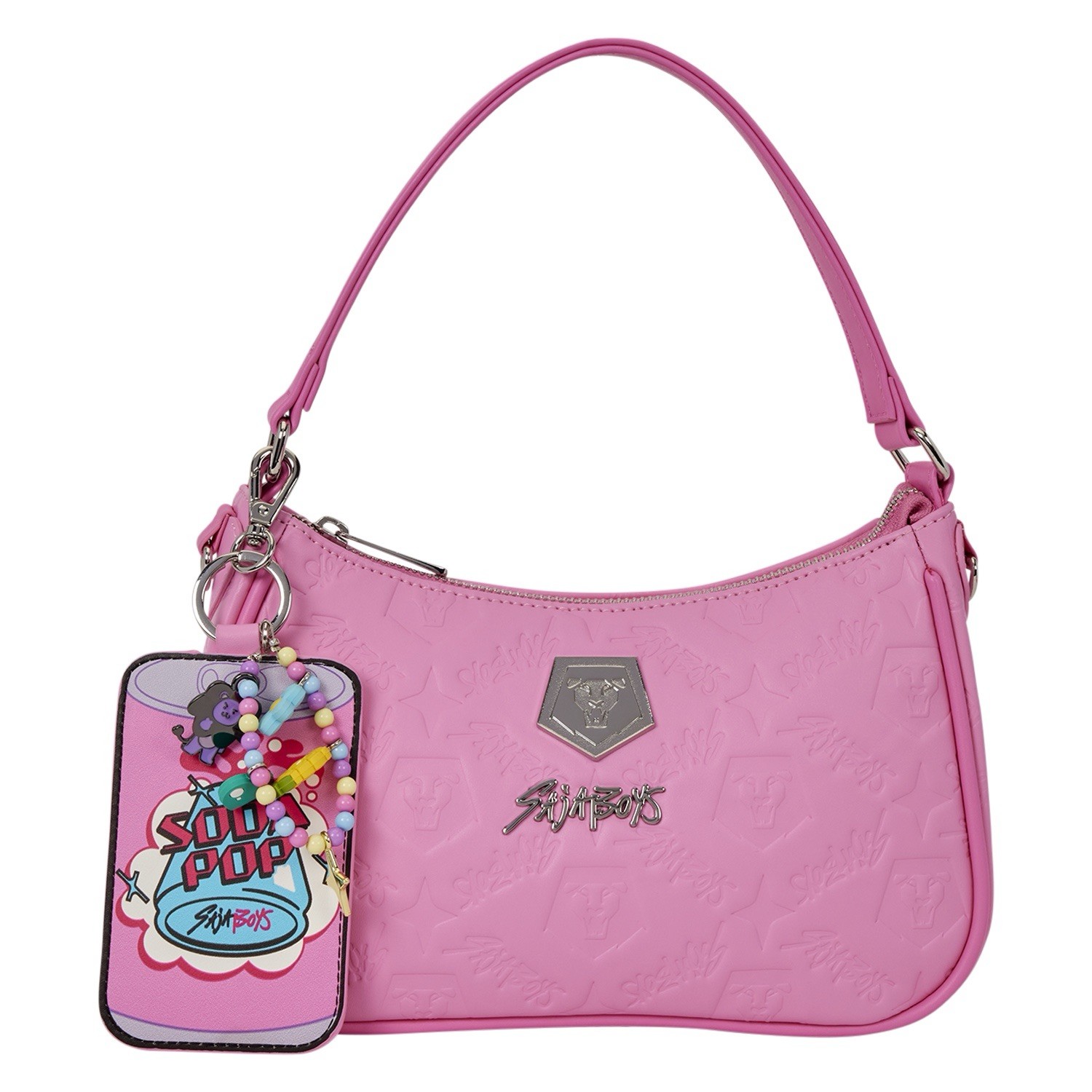SajaBoys All‑Over Print Crossbody Bag w/ Photo Card Charm