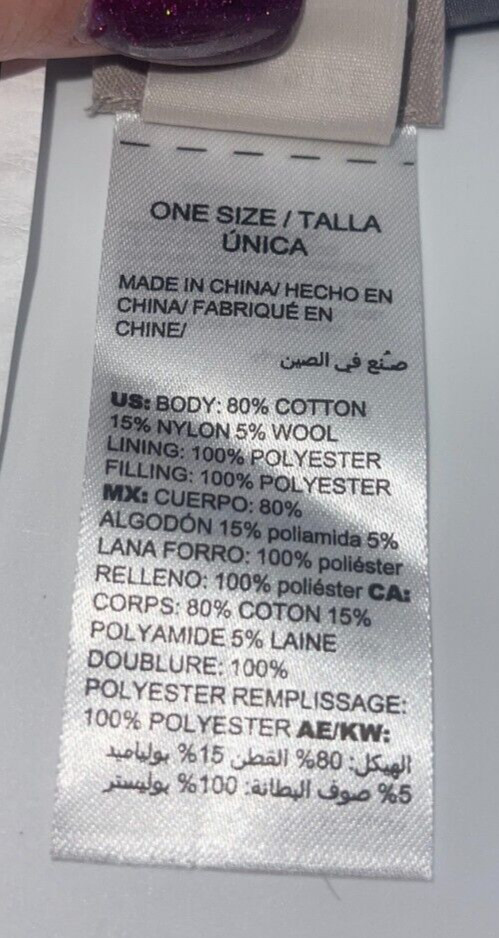 Chico’s Travel Cosmetics Accessories Soft Bag Zip Pouch Wool Blend Gray 10×8”
