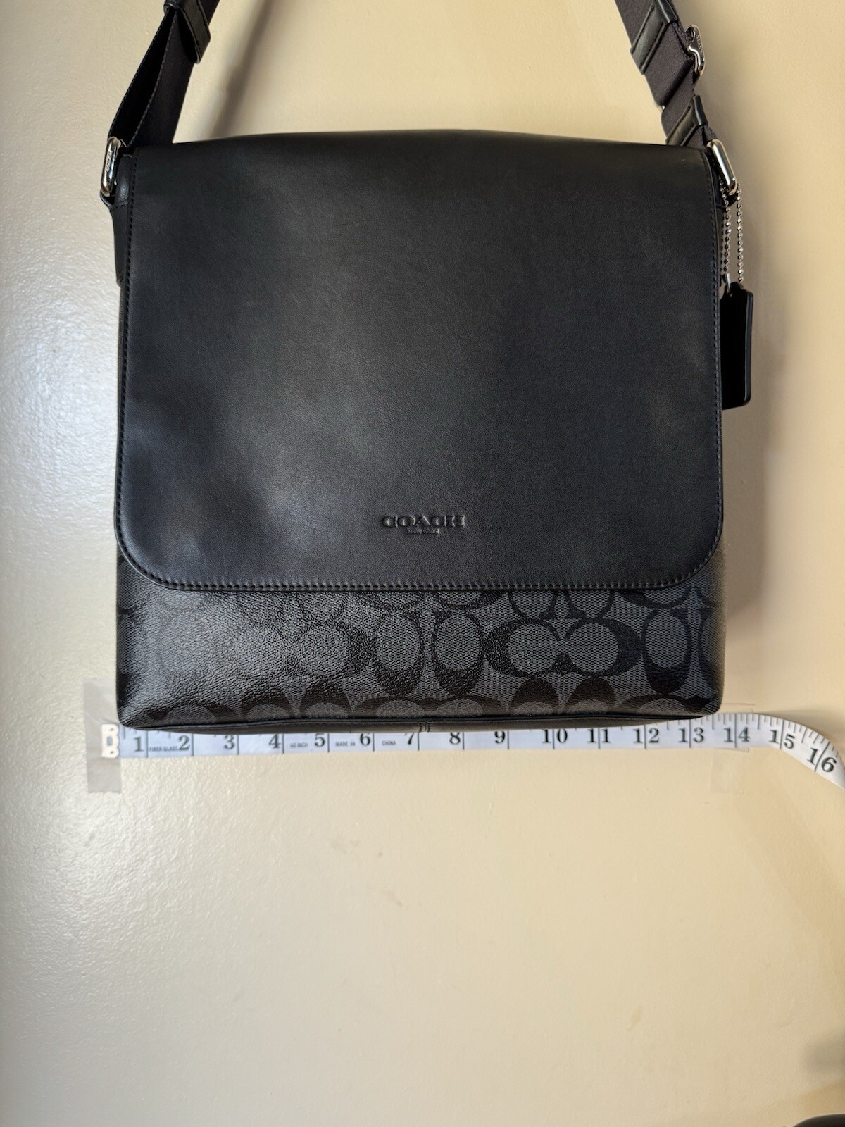 Coach Charles Messaged Signature PVC Women’s Style A1861-F28575 GrayBlack