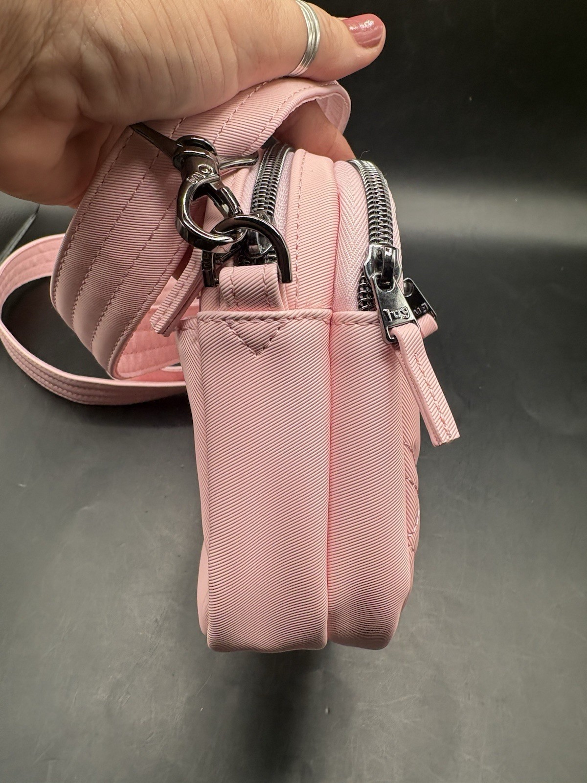 Pink Lug Super Coupe 3 Satin Luxe Convertible Crossbody Bag