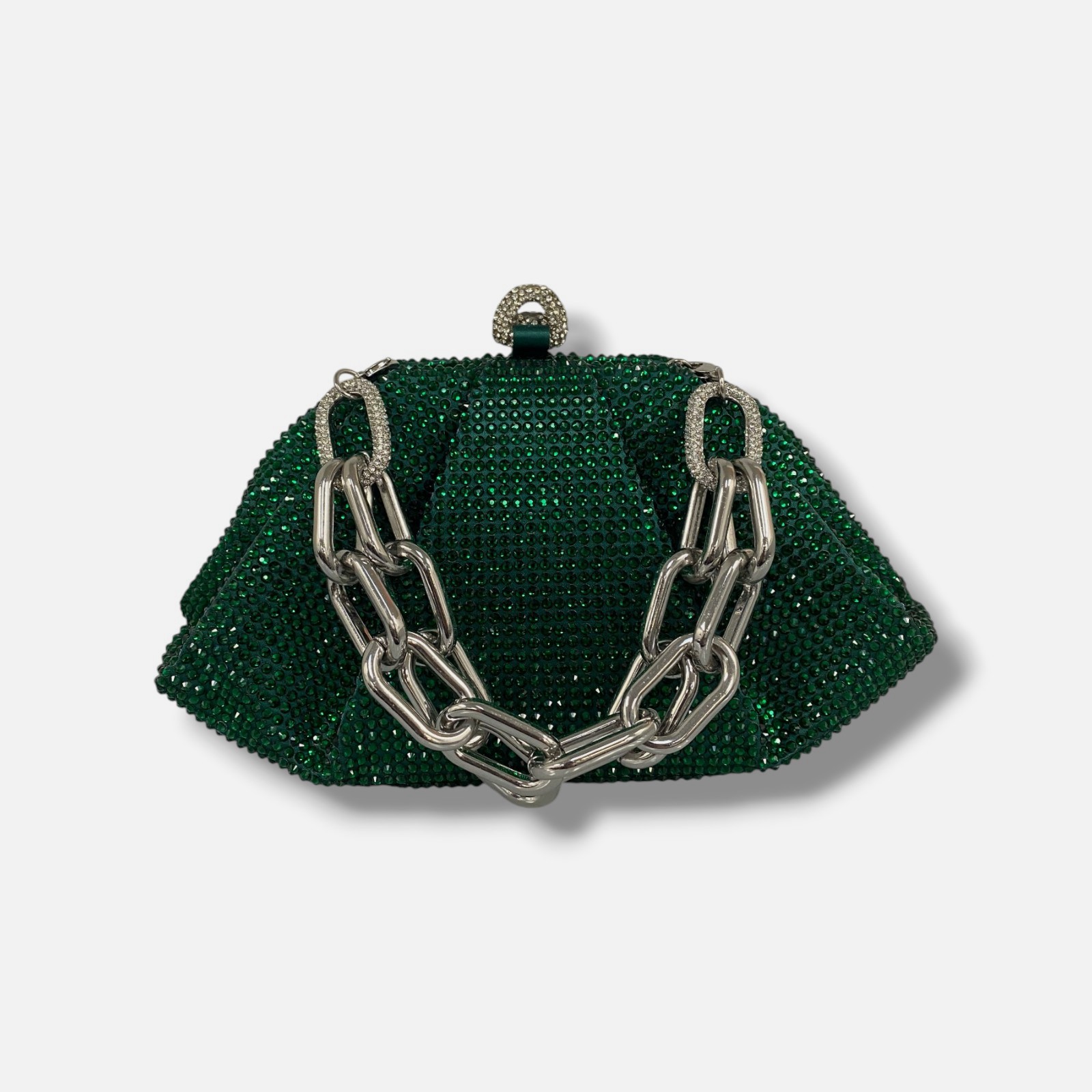 Judith Leiber Couture Women’s Green Gemma Crystal Clutch Bag