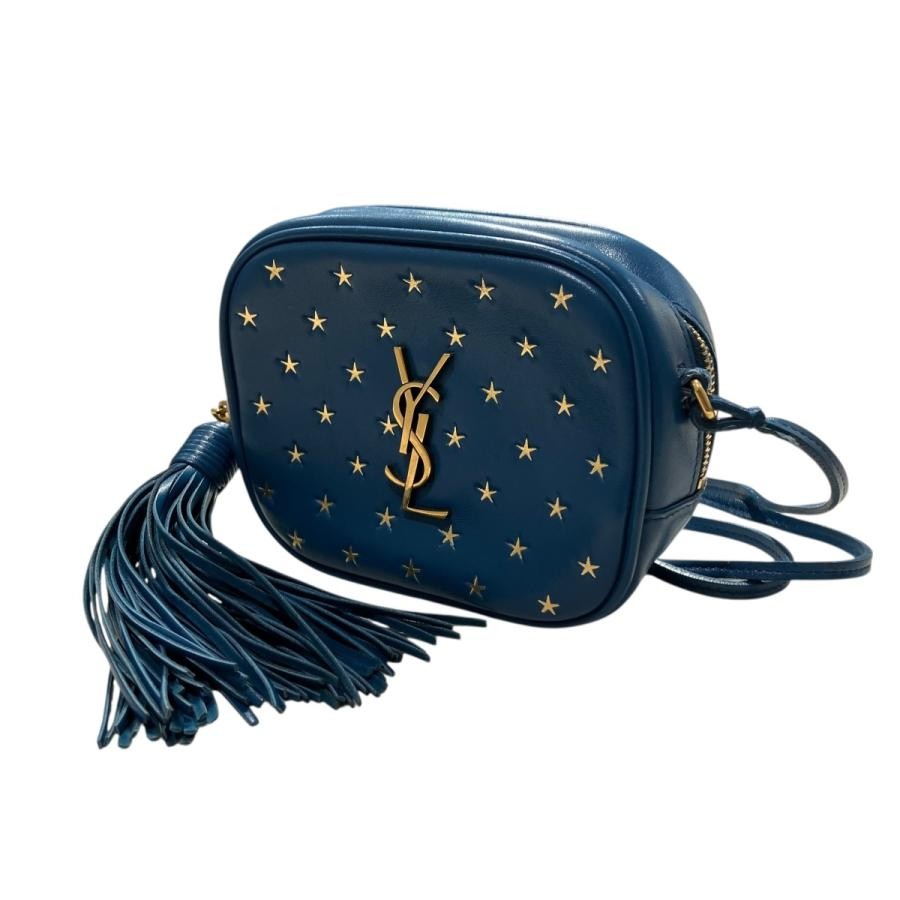 SAINT LAURENT PARIS Bag: Blogger Star Tassel Blue W14×H11×D5cm w/o accessories;