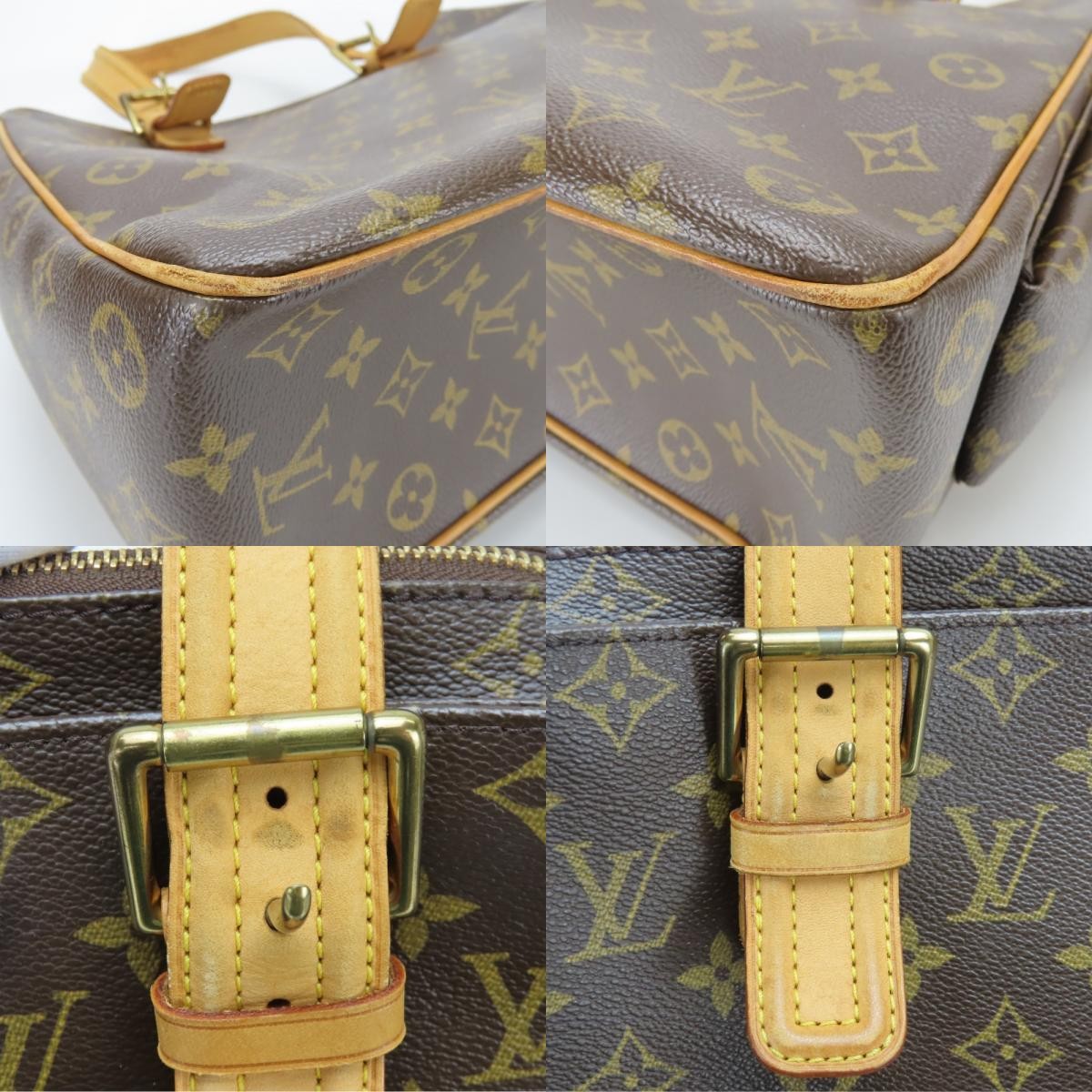 USED LOUIS VUITTON Tote Bag Multripri Cite M51162 Monogram/Nume leather Brow…