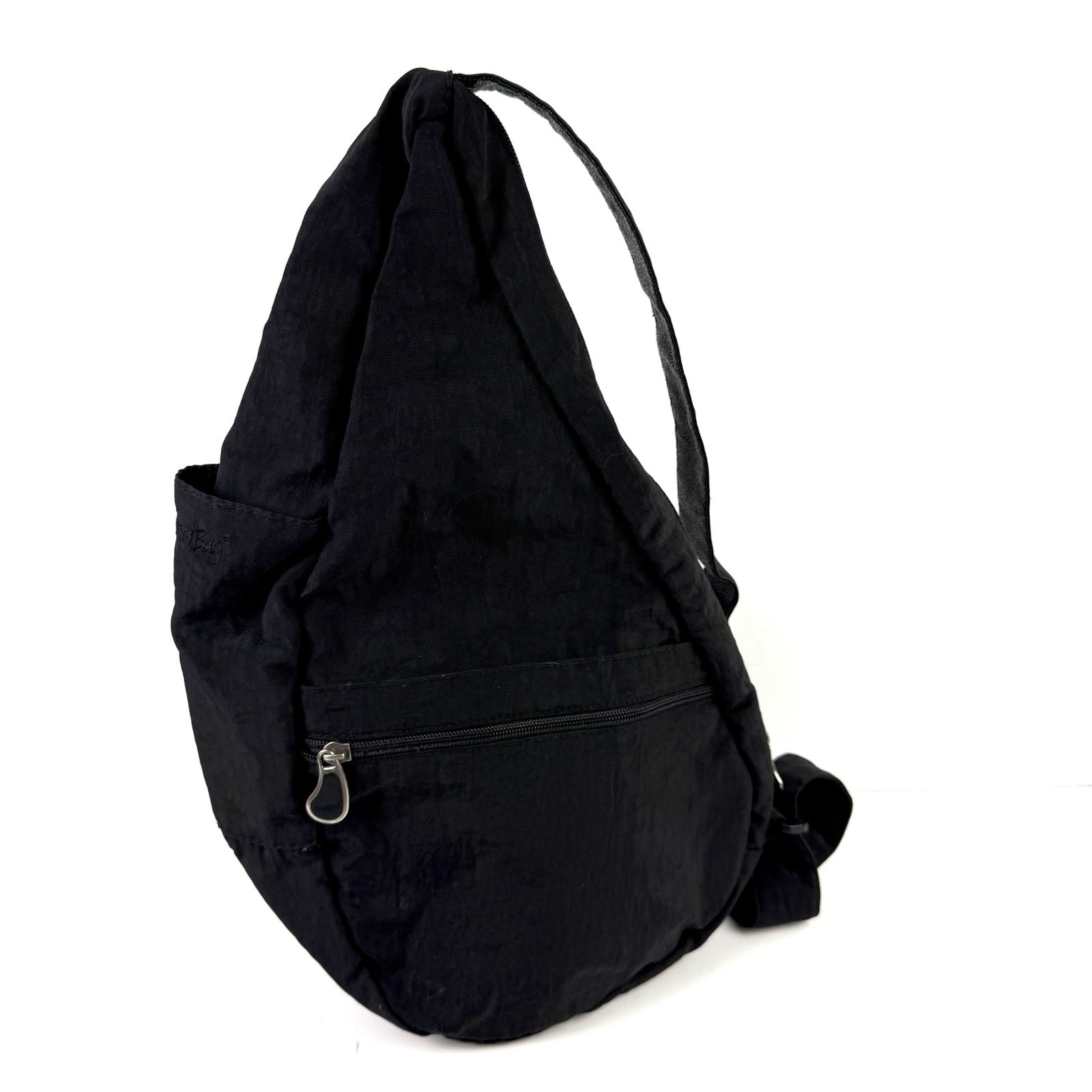 AmeriBag Healthy Back Bag Black Nylon Sling Backpack Shoulder Bag Medium