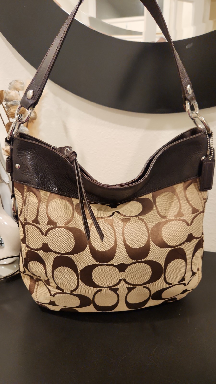 Coach Signature Khaki & Brown Soho Bag