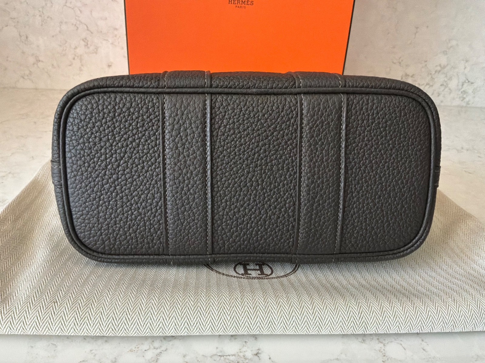 NIB HERMES Mini Neo 23 Garden Party Vert Olive Bai Brun