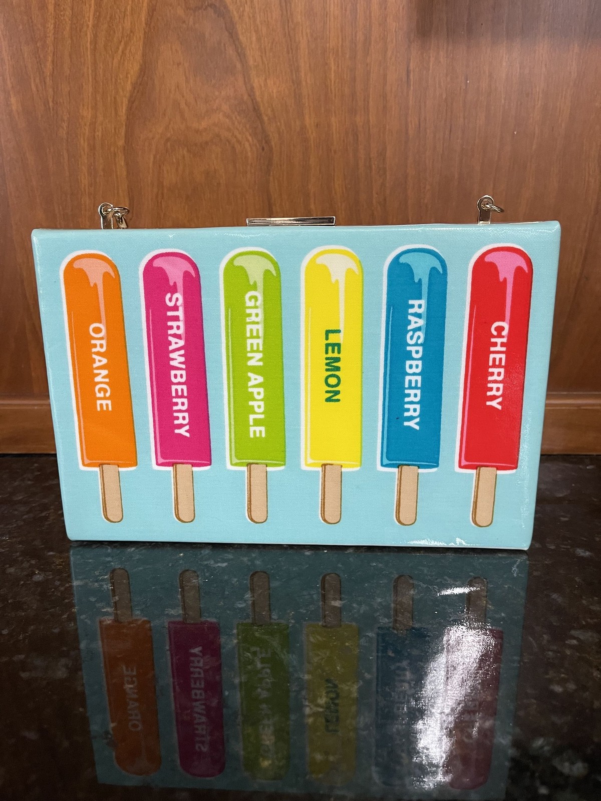 Kate Spade Emanuelle Viva Colores Cold Pops Popsicle Clutch Crossbody WKRU2464