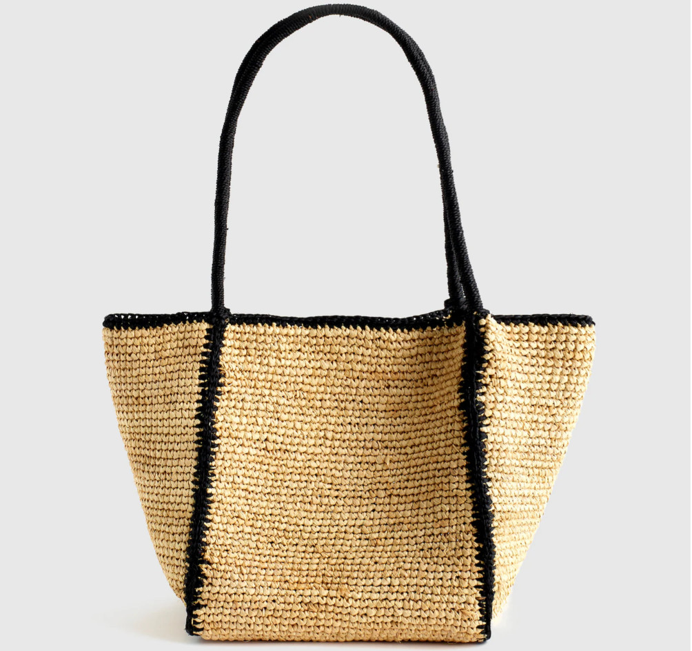 Madewell The Lexington Small Tote in Raffia – Women’s Woven Handbag