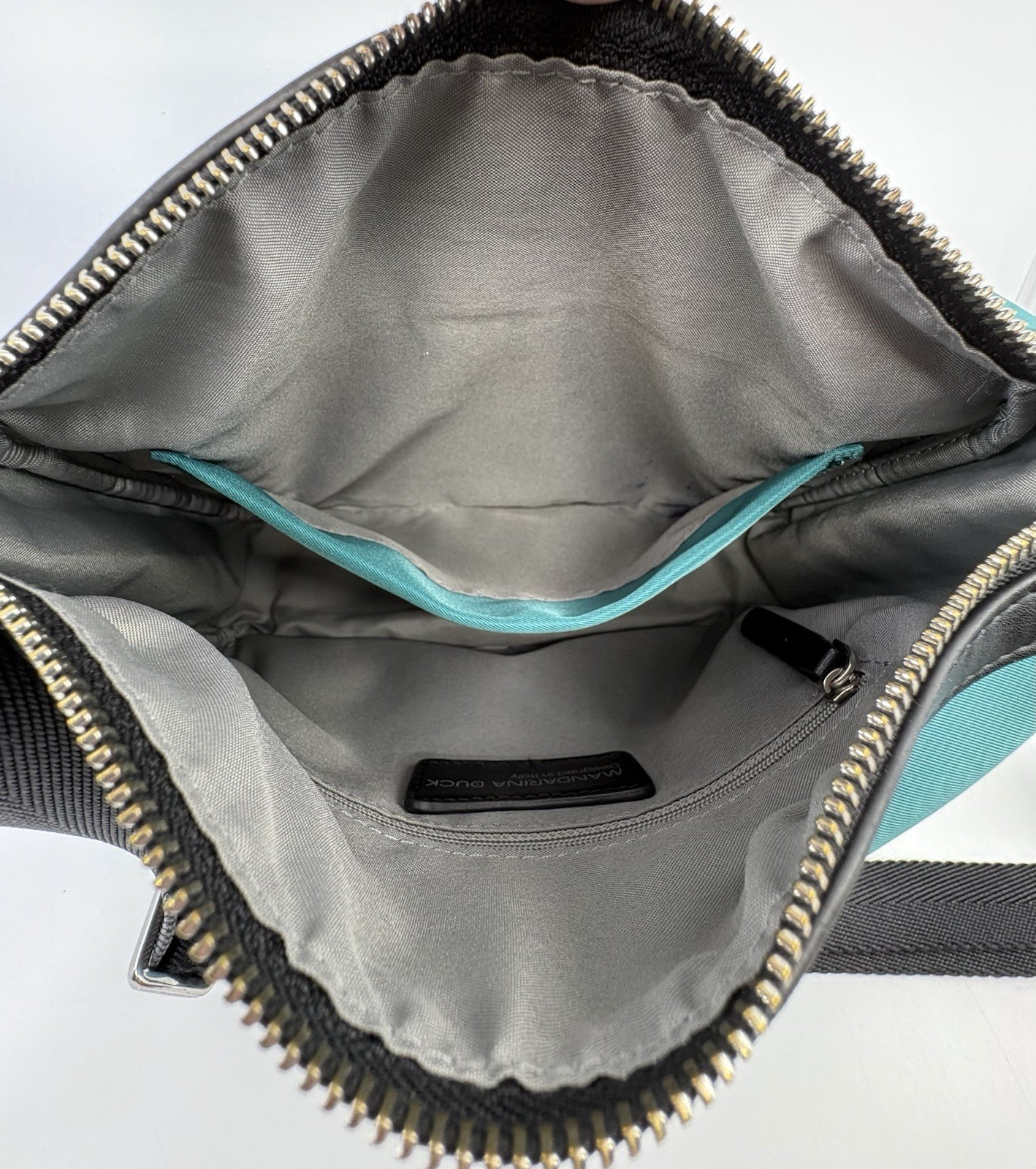 Mandarina Duck Hunter Deep Lake Teal Green Shoulder Crossbody Bag Purse