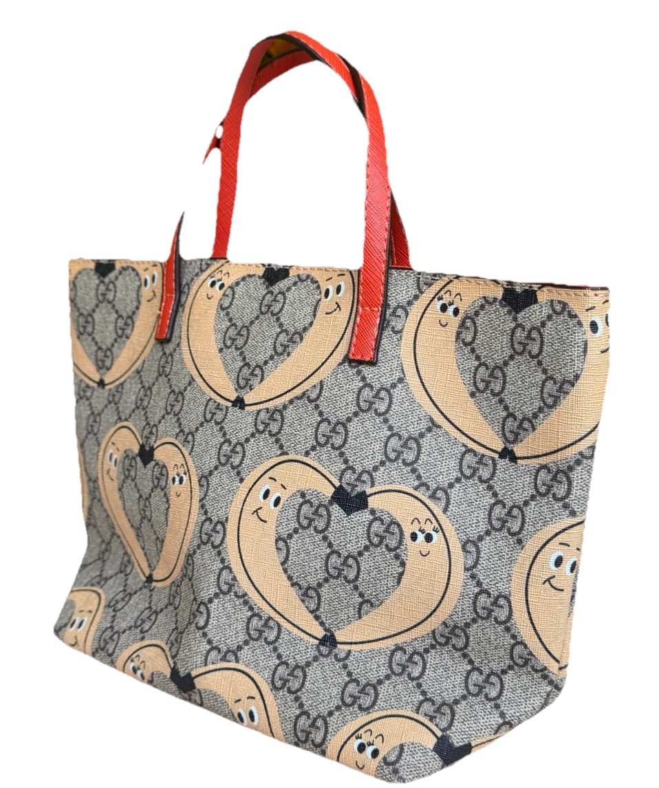 GG Inspired Heart Print Mini Tote