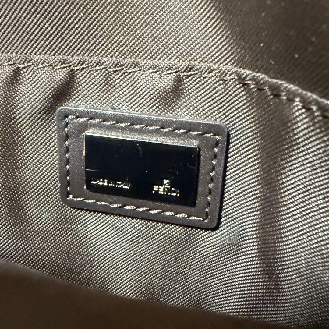 FENDI Square Shoulder Bag Zucca Pattern Sacoche Crossbody 11a