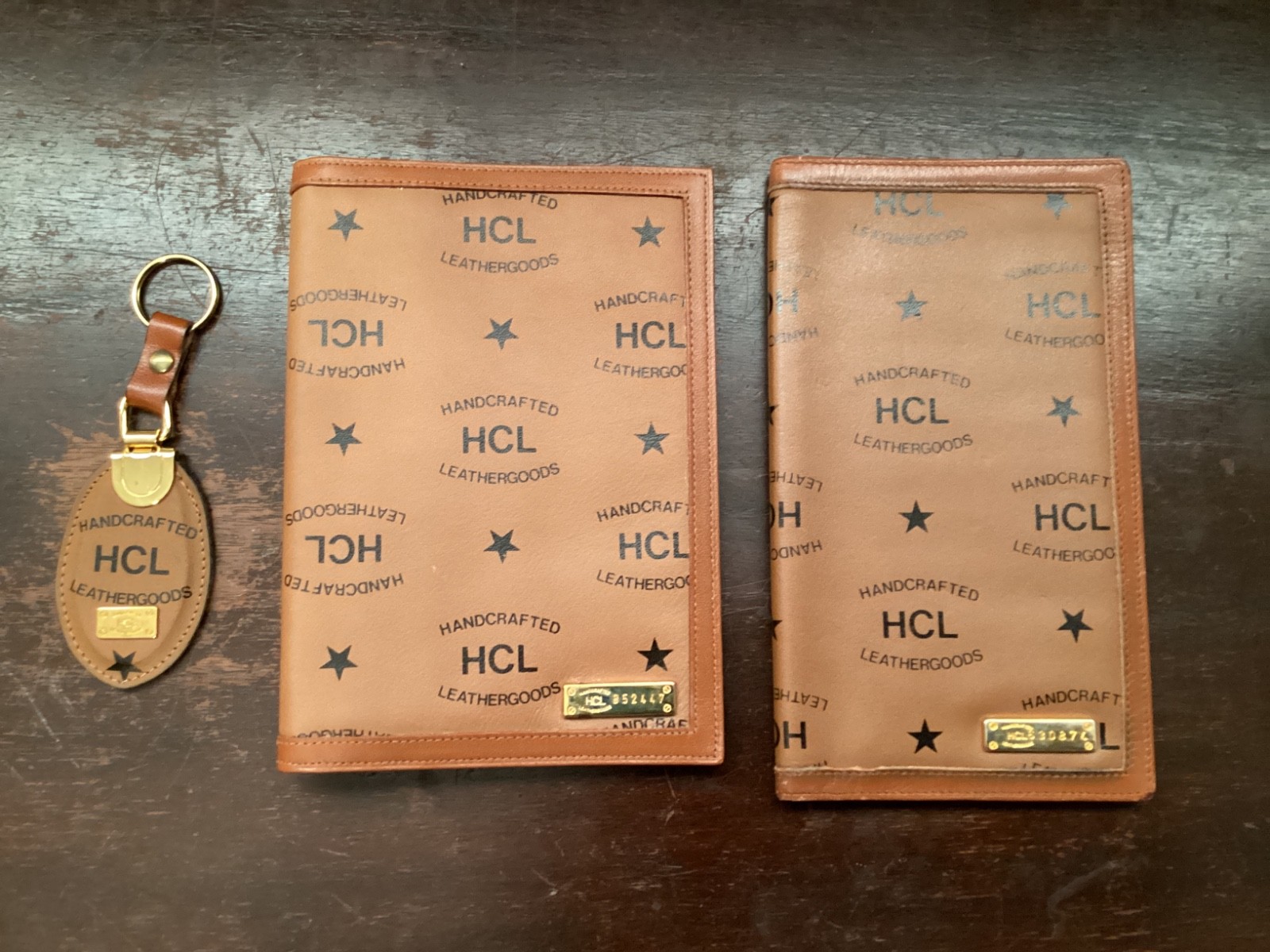 Three Piece Lot HCL West Germany British Tan Signature Collection Accessories