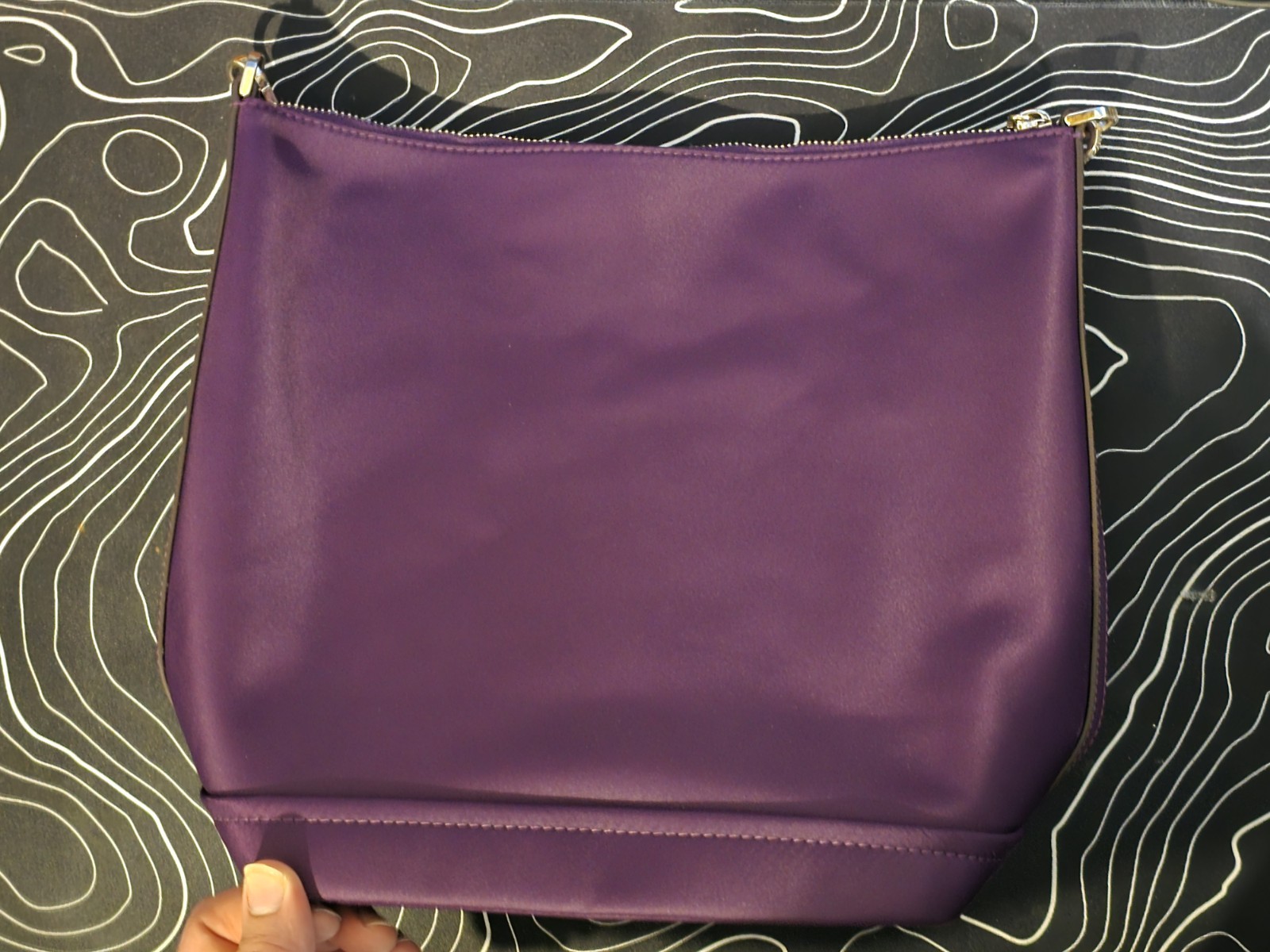 Kate Spade New York Purple Zip Shoulder Bag Medium Detachable Adjustable Strap