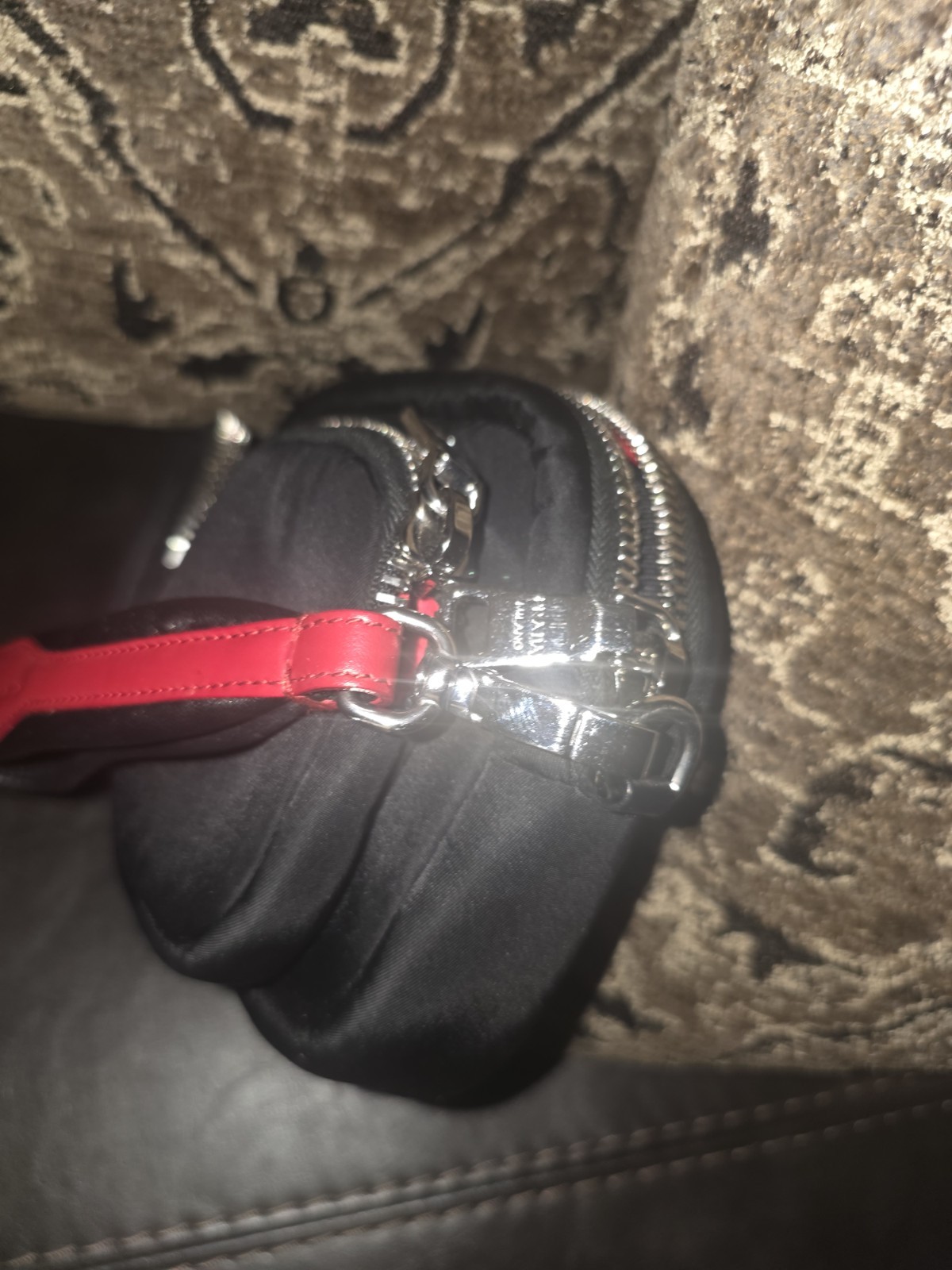 PradaTessuto Double Pocket Wristlet