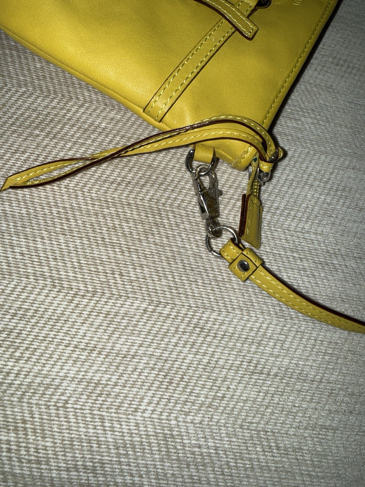 NANNINI LEATHER SMALL HABD SHOULDER BAG YELLOW MADE IN ITALY NEW