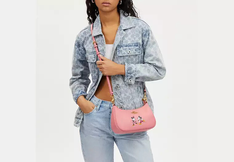 [Coach] x Disney Teri Shoulder Bag / Ice Skating Motif CM858 B4OFE Light Blush