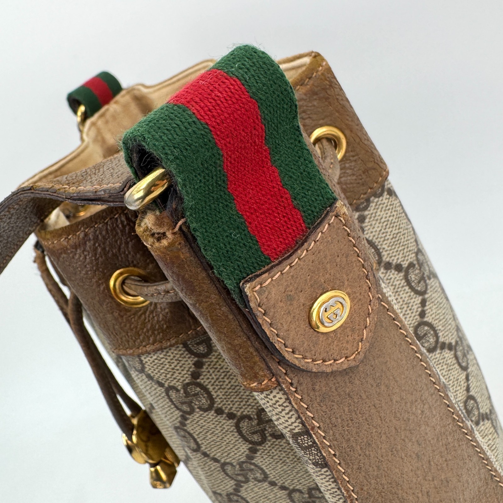 Vintage GUCCI Sherry Shoulder Bag Drawstring
