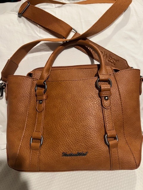 Montana West Small Light Brown Tote/Crossboby