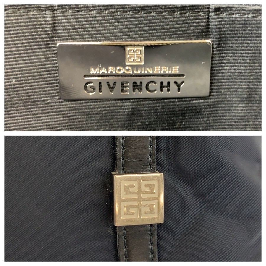 GIVENCHY Tote Bag handbag Black SilverHardware Nylon/leather