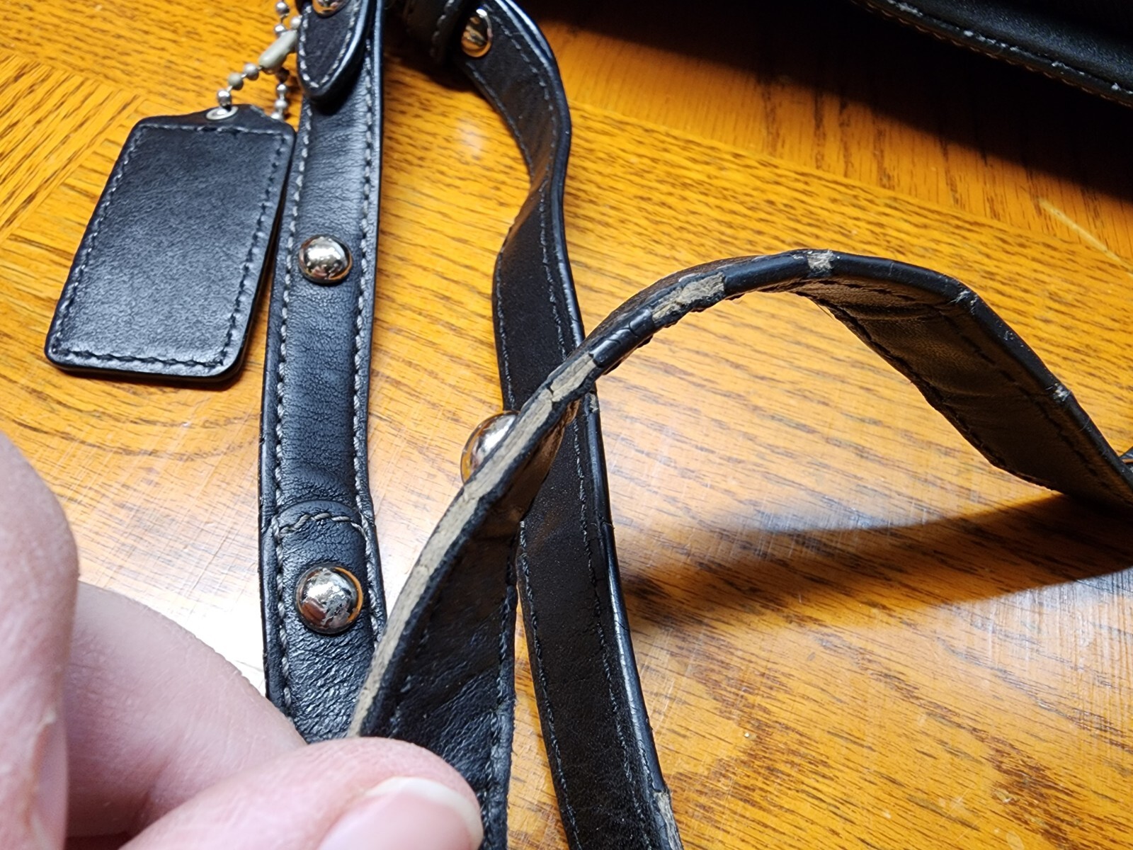 COACH #12905 Black Signature “C” Studded Lurex Tote – 9