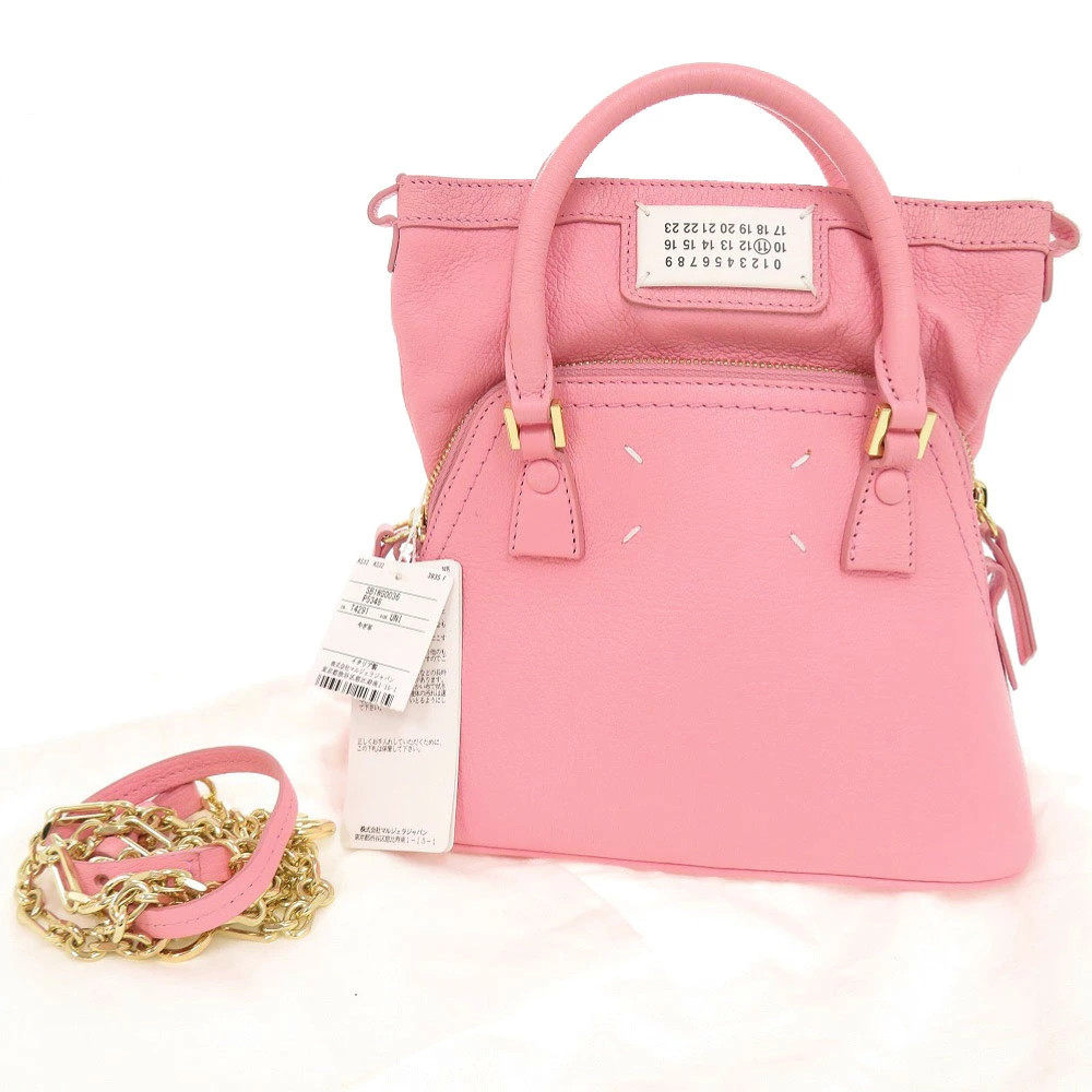 Maison Margiela 2WAY 5AC Classic Micro SB1WG0036 Leather Pink Women’s #LTB649