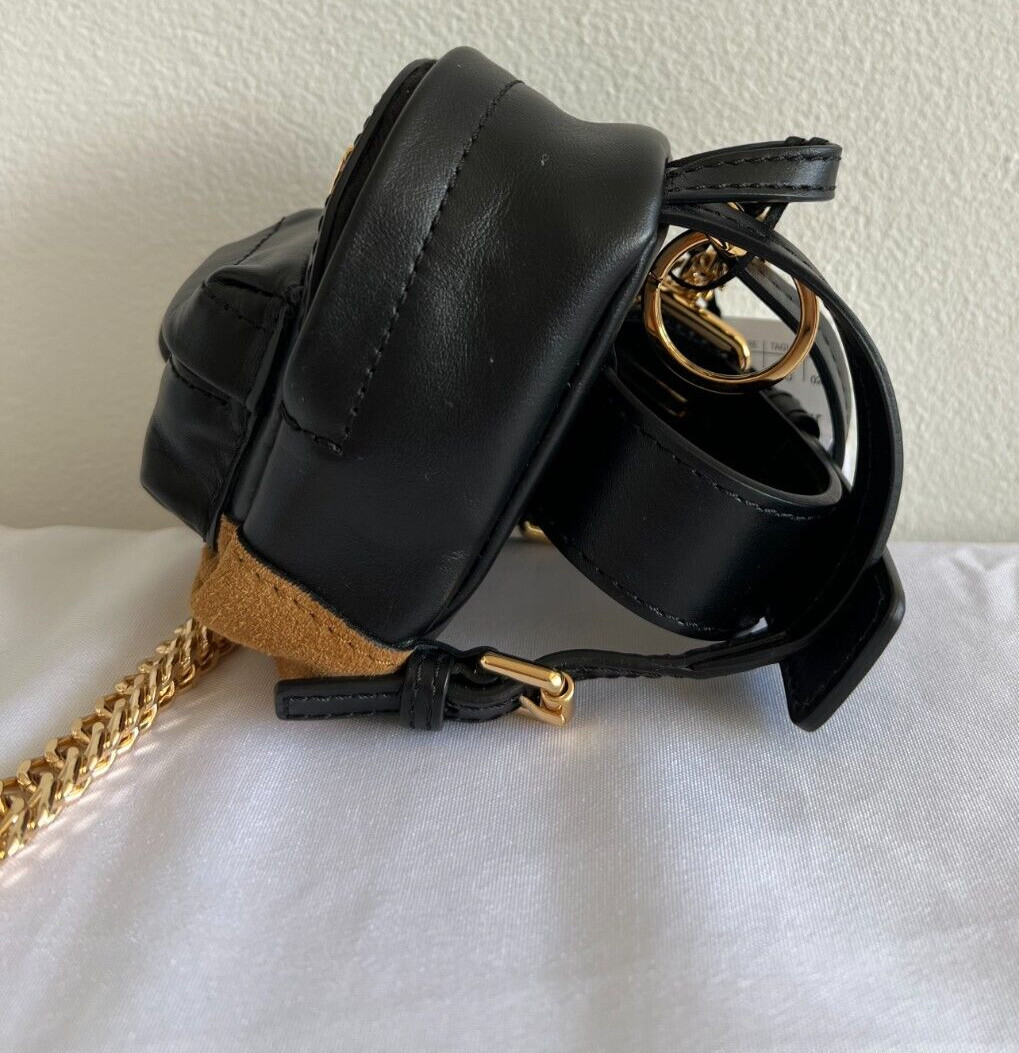 AW20 Moschino Couture Mini Leather Black Backpack/keychain/belt bag/shoulder bag