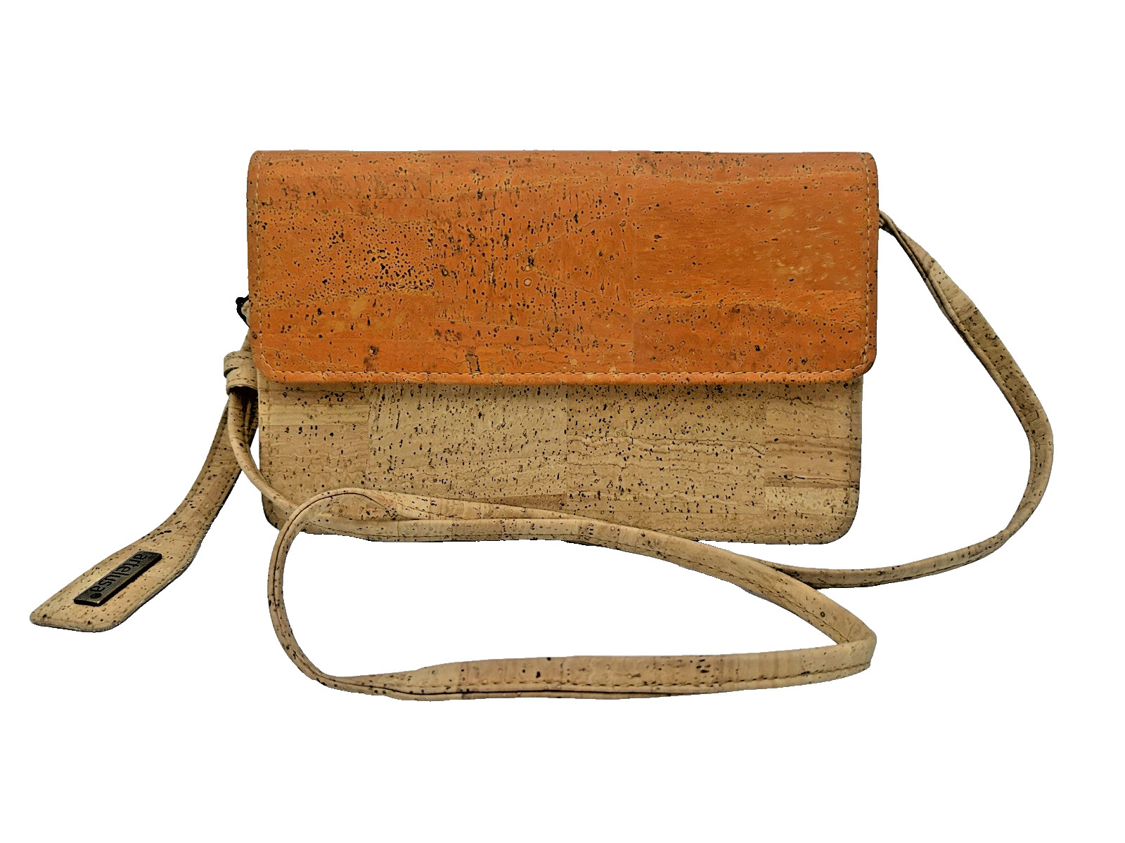 ARTELUSA Natural Cork Orange Shoulder Crossbody Bag Purse Made in Portugal