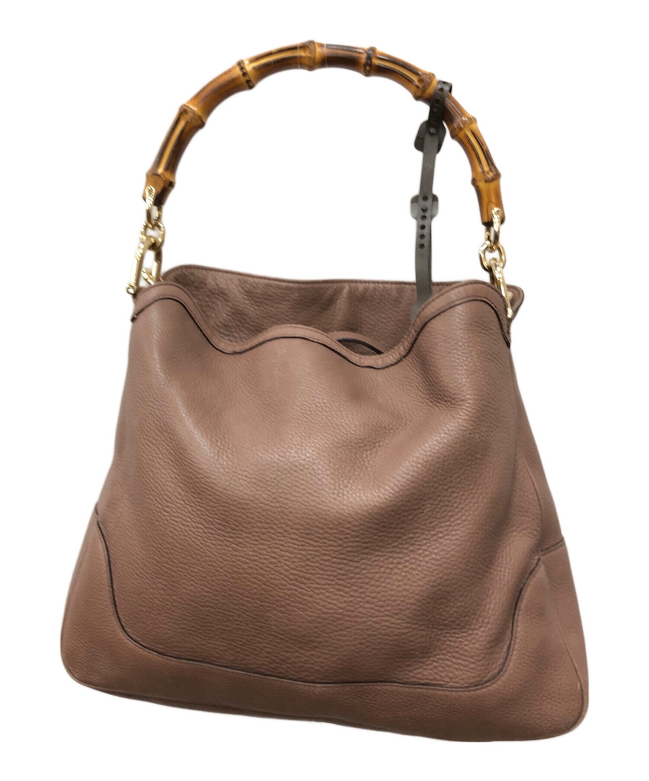 Gucci Bamboo 282315 Leather Brown Shoulder Bag #TFB3793