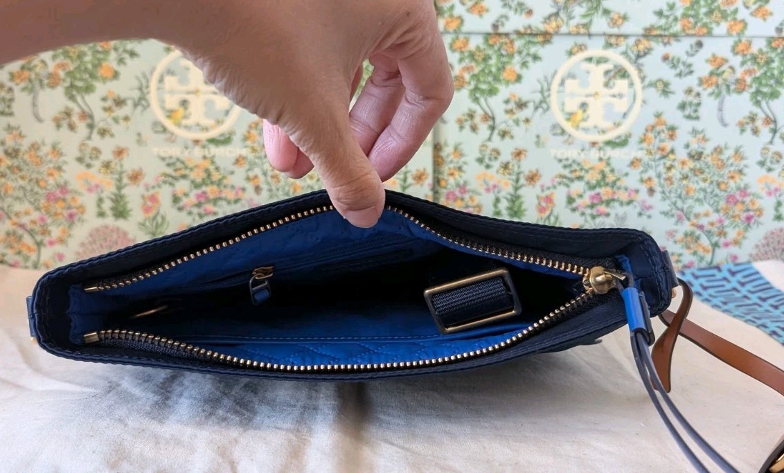 Tory Burch ‘Perry’ Nylon Swingpack Crossbody Bag Royal Navy Blue