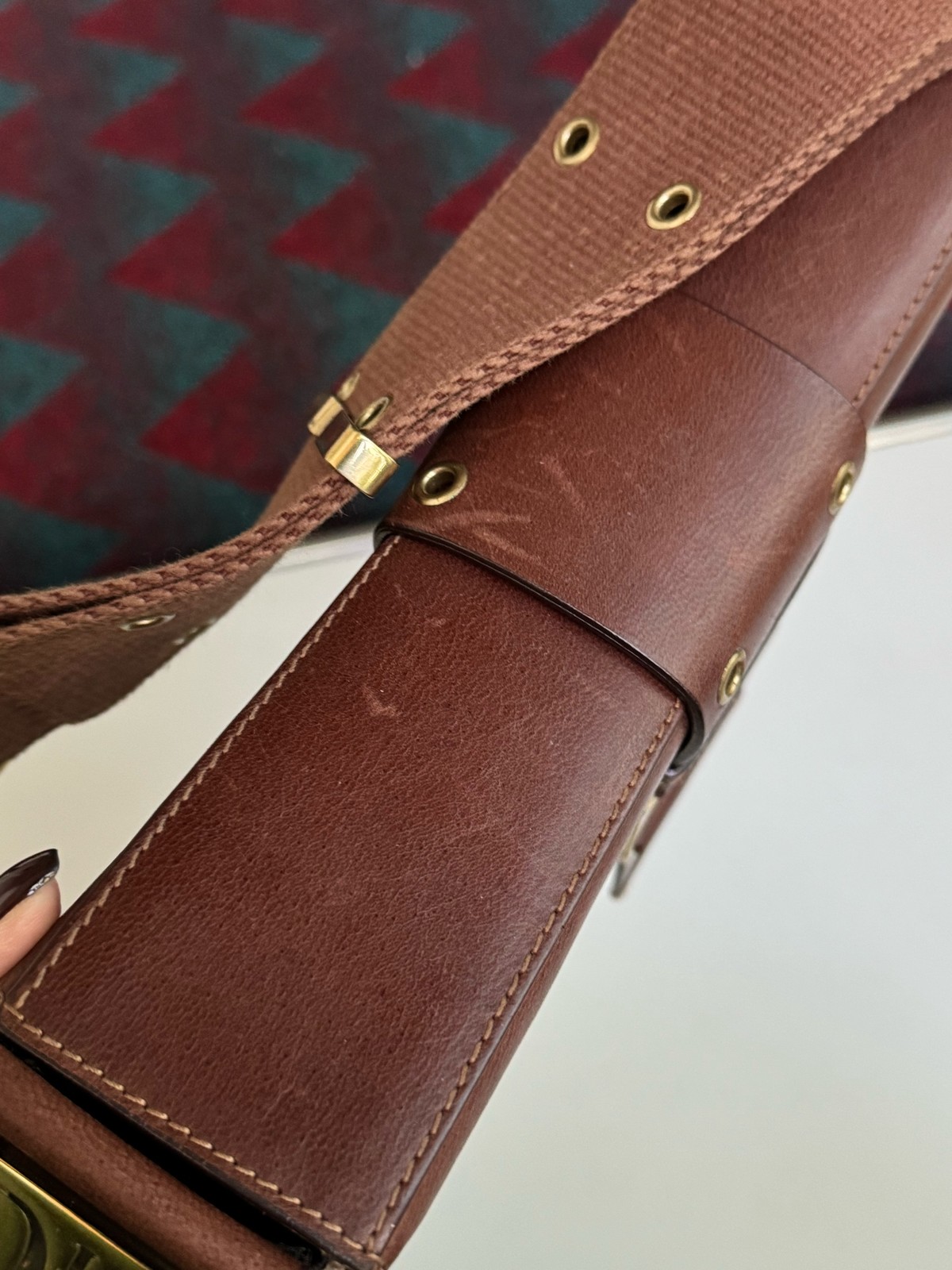 Dior Punk Normal Size Beige & Brown Canvas & Leather Shoulder Bag Duty Paid