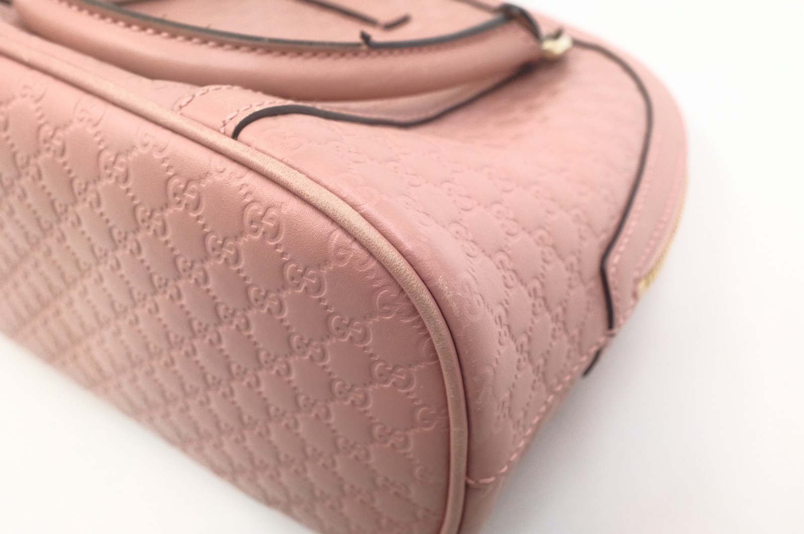 Authentic Gucci Micro Guccissima Mini Dome Bag, Pink, 449654, Outlet