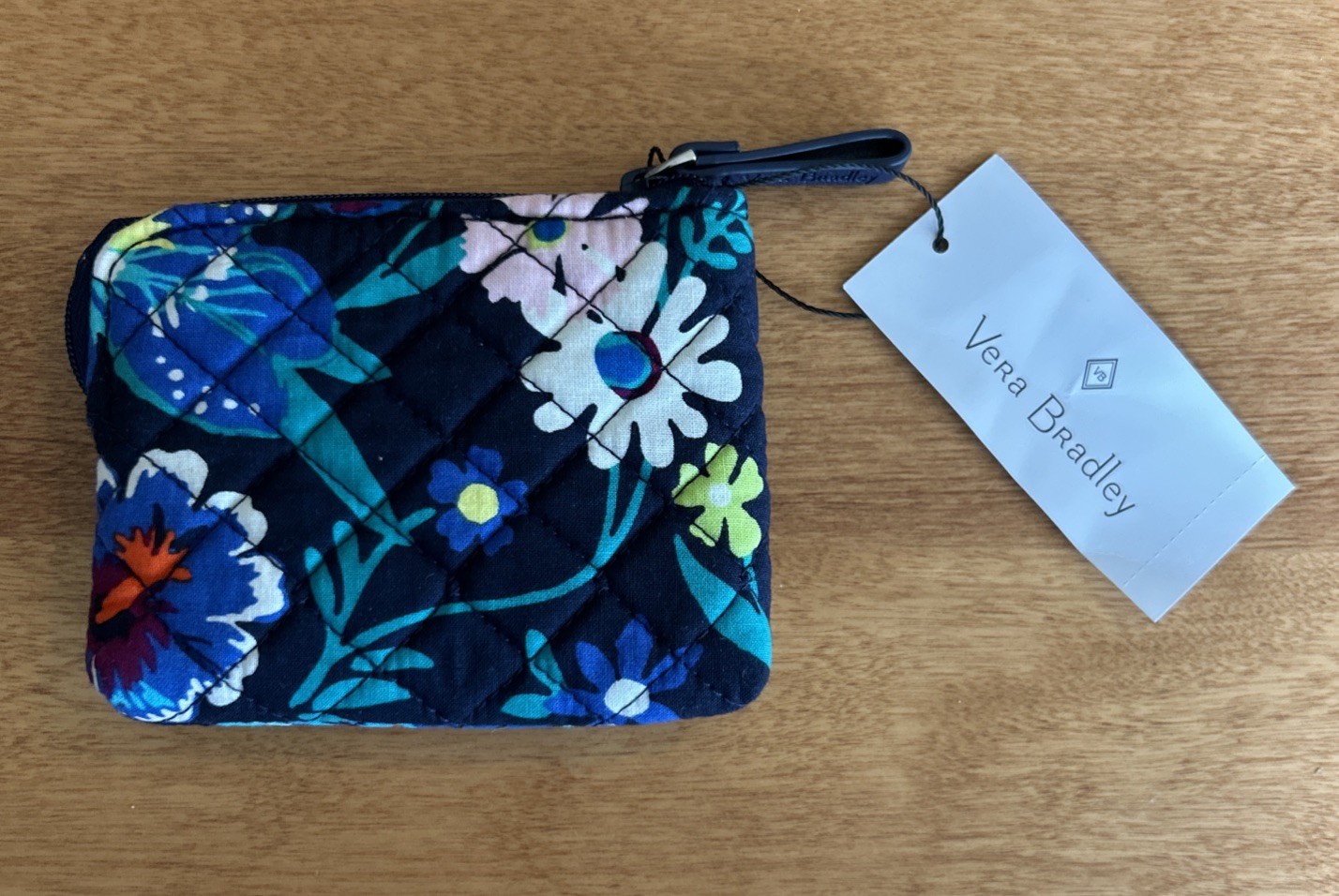 Vera Bradley Iconic Coin Purse Soft Cotton in Moonlight Garden 23271-N13 NWT
