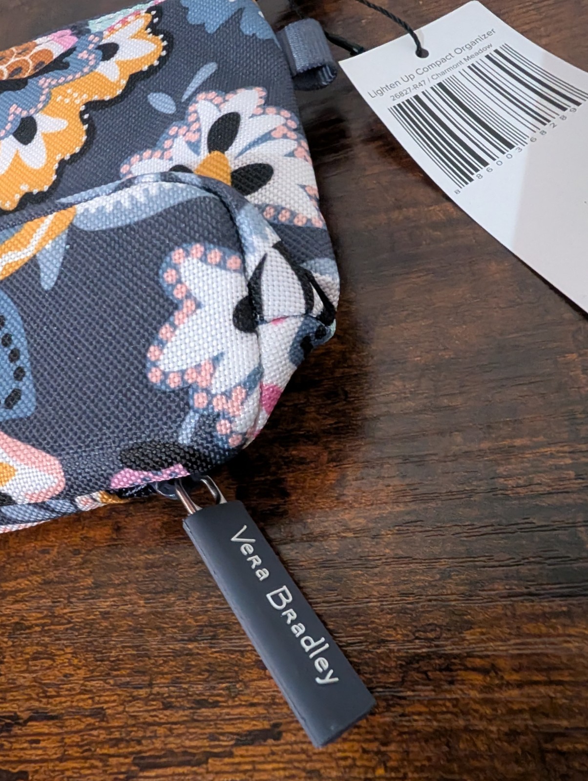 Vera Bradley Lighten Up Compact Organizer Charmont Meadows Floral Make Up Bag