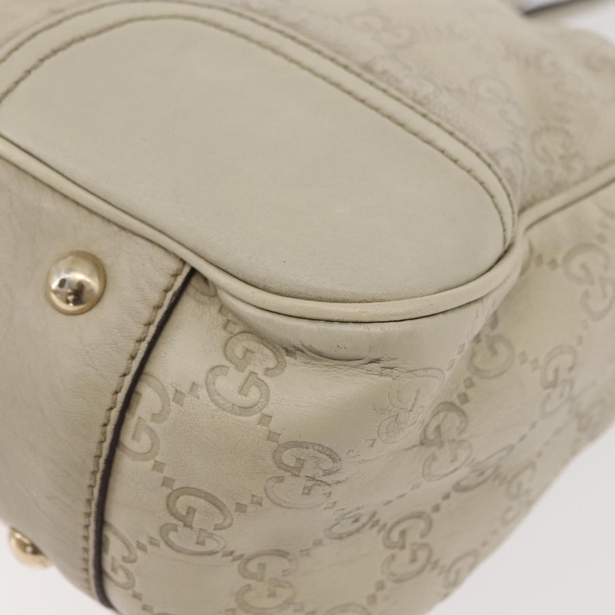 GUCCI GG Canvas Guccissima Princess Bag Leather Ivory Gold 163805 Auth 176193