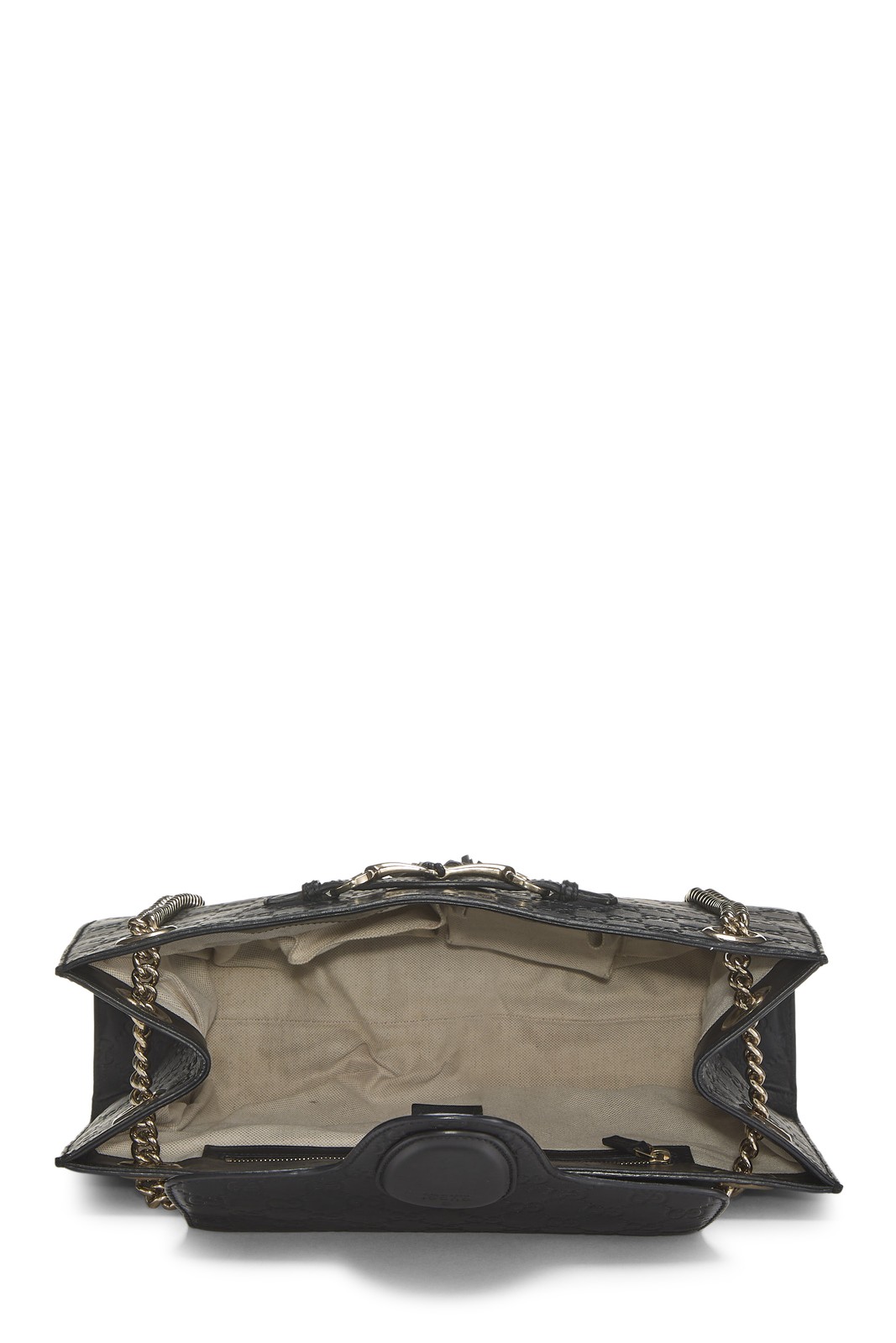 Gucci Black Guccissima Leather Emily Chain Shoulder Bag Large – WGACA