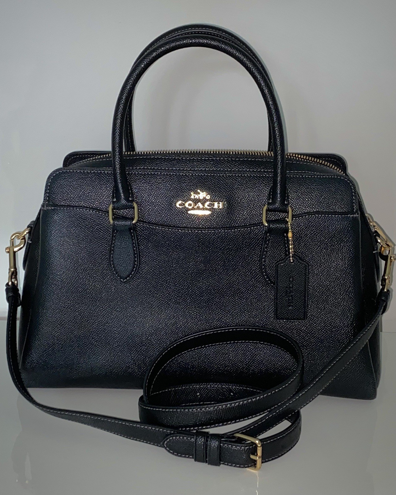 Coach Large Darcie Carryall | 100% Leather Exterior, Used Only Once, Lgth 12.75”