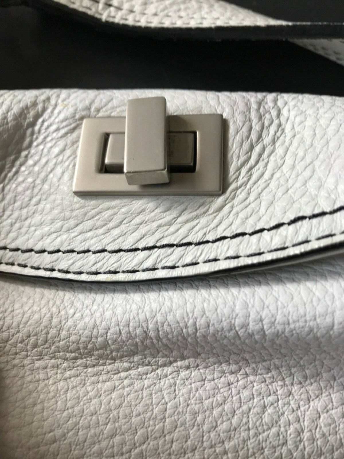 Hobo Shoulder Purse Off White Leather All-Season Pebbled Made In Canada GREAT