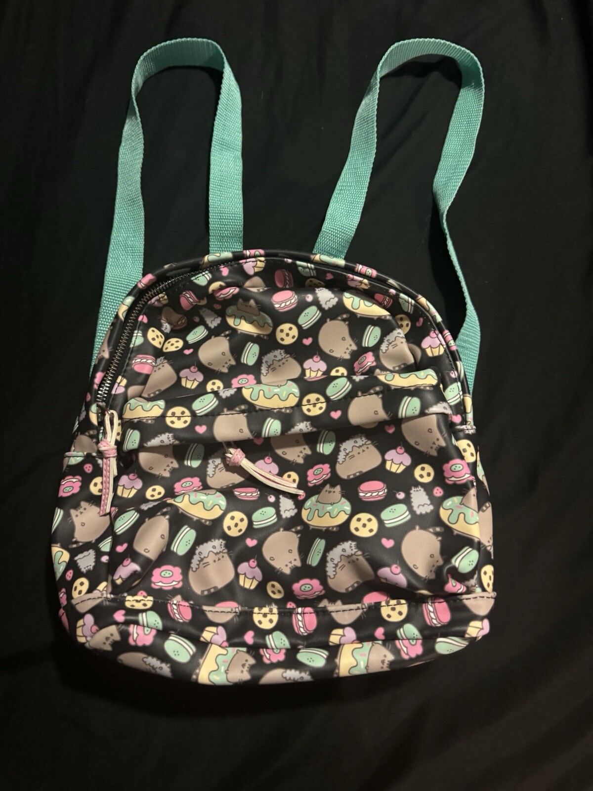 Pusheen Friends Mini vinyl Backpack Purse doughnuts macarons Black Sweets