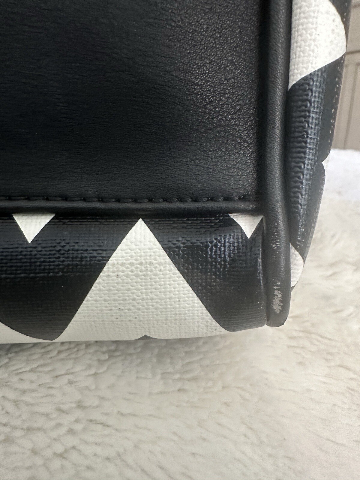Black & White zig zag pattern women’s purse