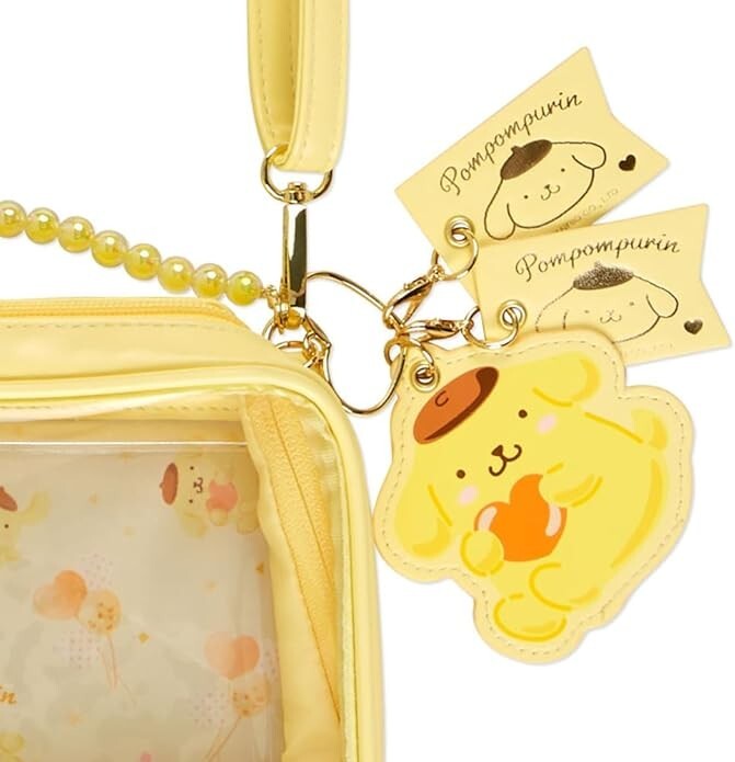 Sanrio, Plush Shoulder Bag (Enjoy Idol), Pompompurin, Yellow, PVC, 22 x 14cm