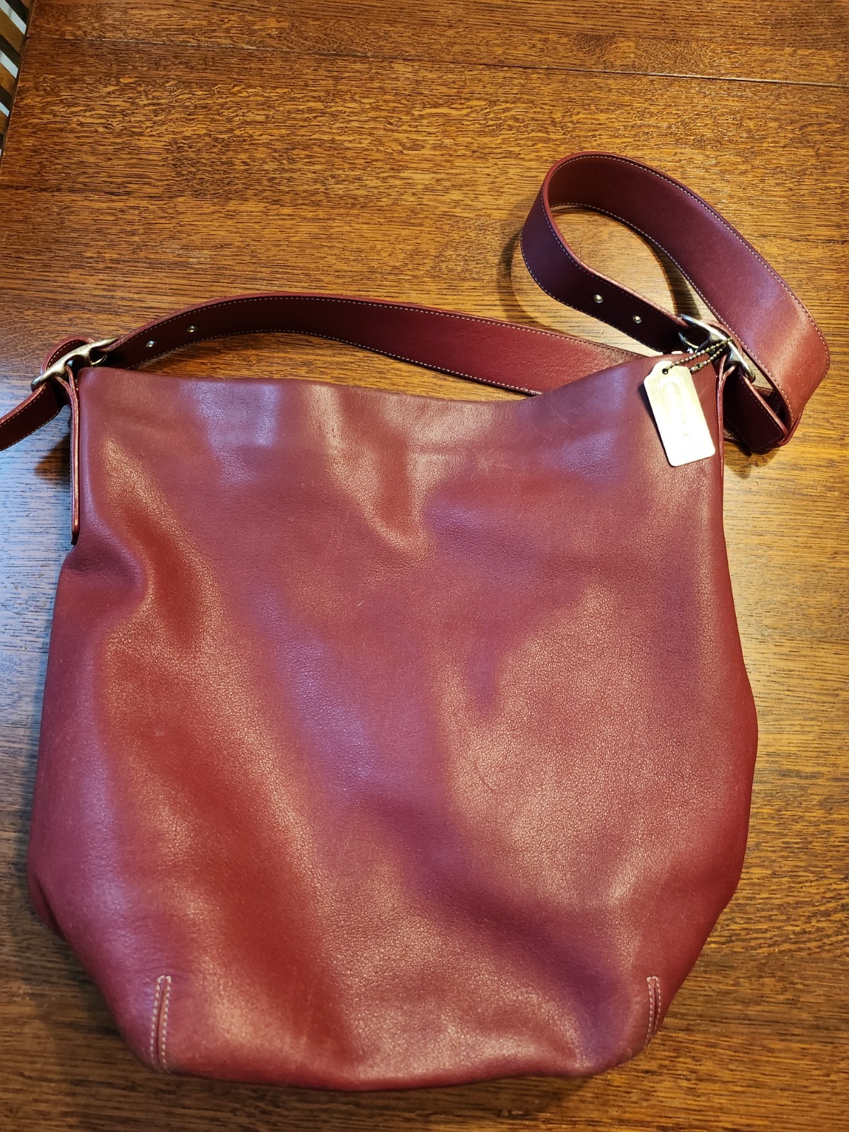 Vintage Coach Whitney Bag 4115 Red USA 1990s Large No Tag