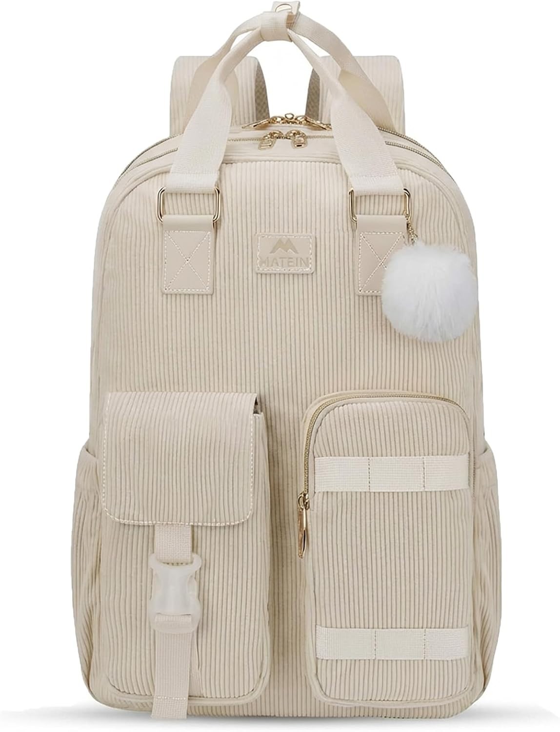 College Laptop Backpack, Travel Backpack for Women, Quilted Casual Daypack, Wate