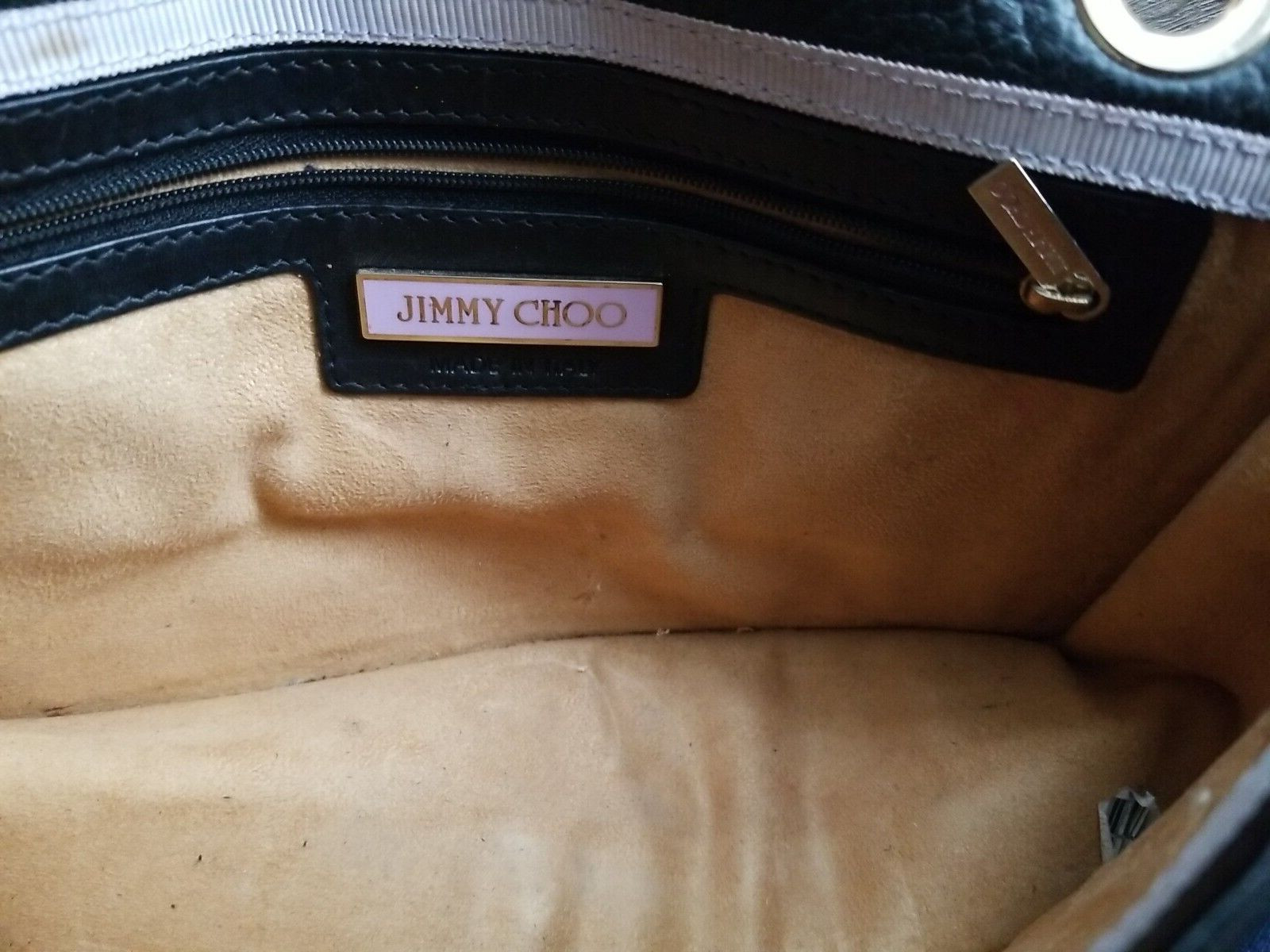 Jimmy Choo Black Pebbled Leather Gold Tone Padlock Chain Shoulder Bag YJ01