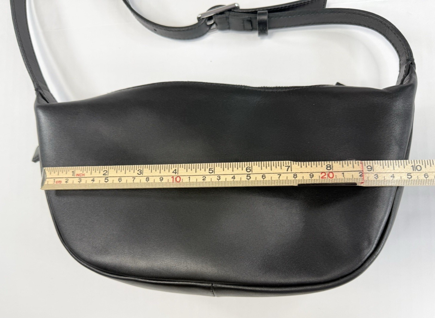 Madewell Sling Crossbody Bag Smooth Black Cowhide Leather Excellent Small