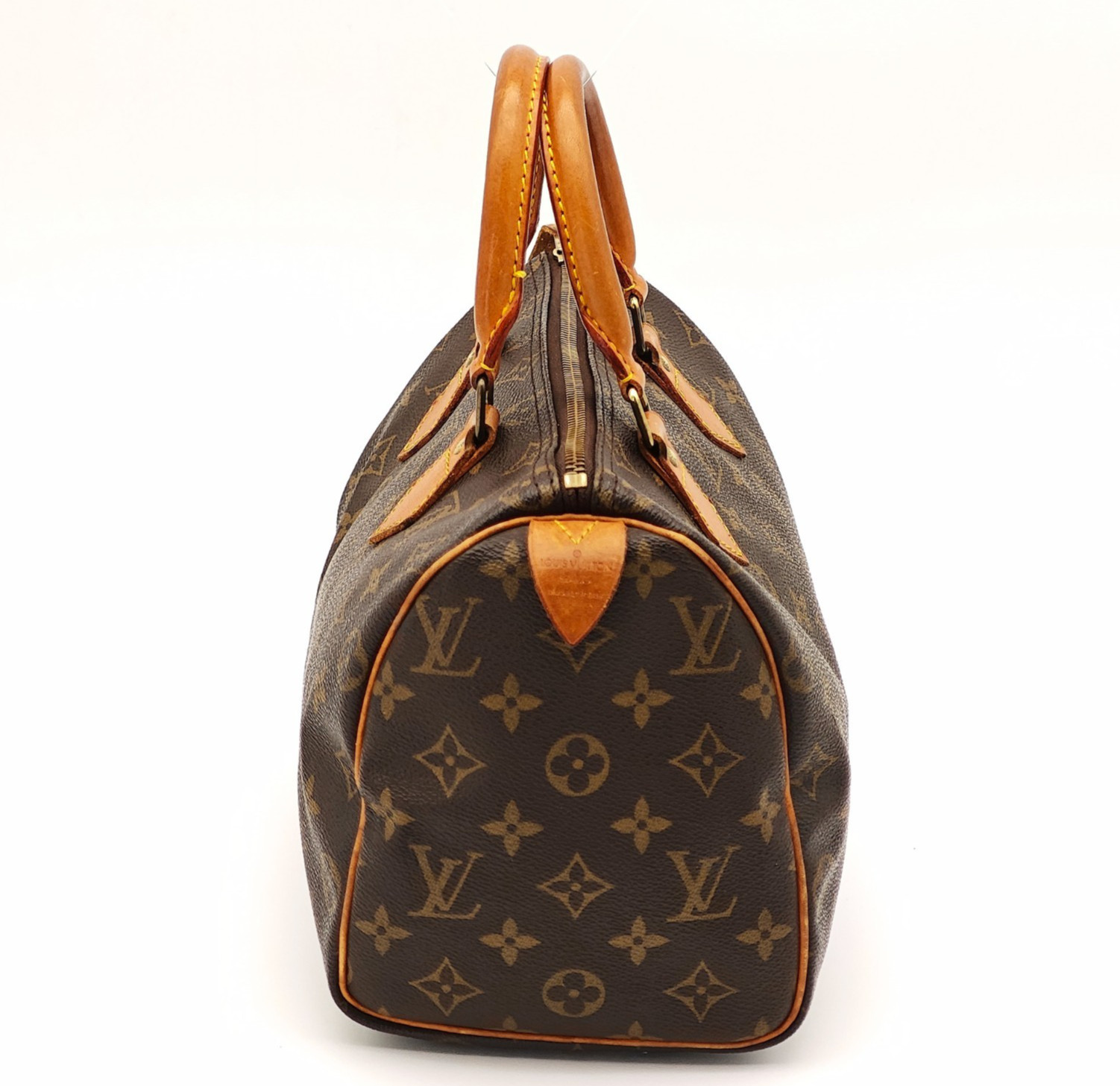 LOUIS VUITTON Speedy 25 Monogram Handbag Mini Boston M41109 Brown 0122