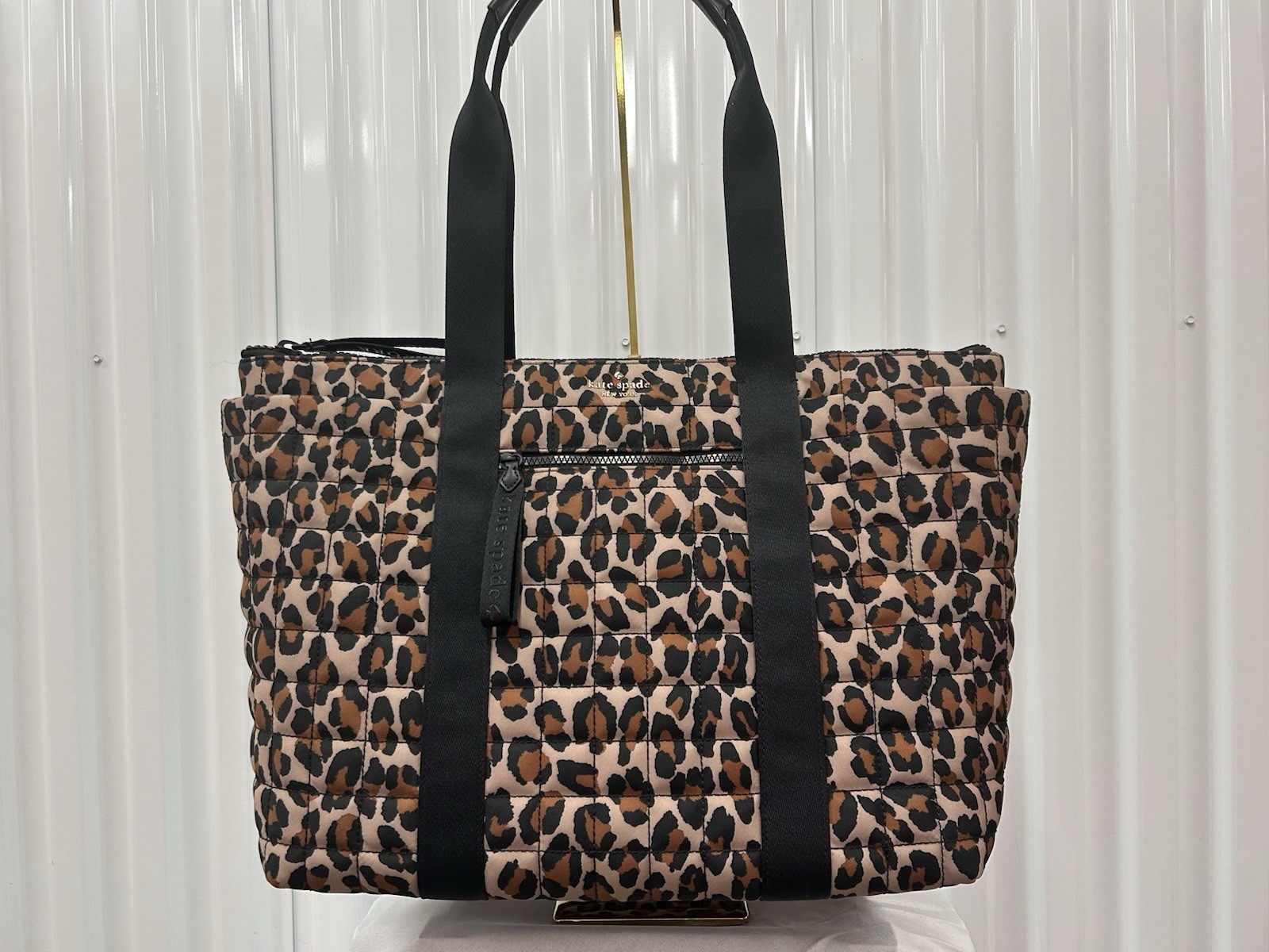 Kate Spade Camden Leopard X Large Nylon Tote Animal Print Leopardo NWT KH406 F