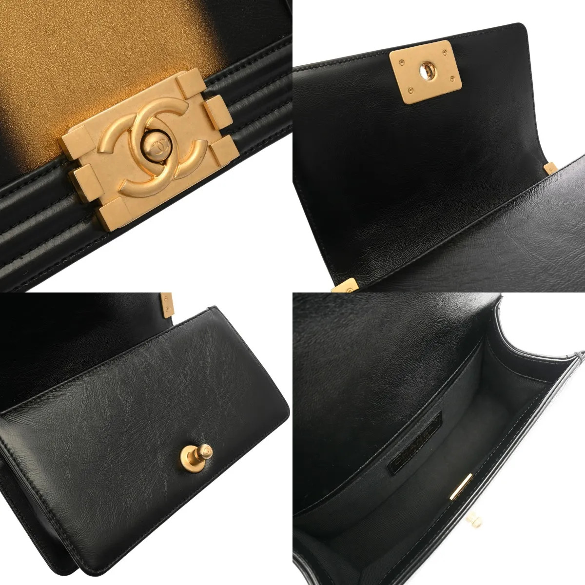 Chanel cm A67085 Shoulder Bag Calfskin Black #WB1032