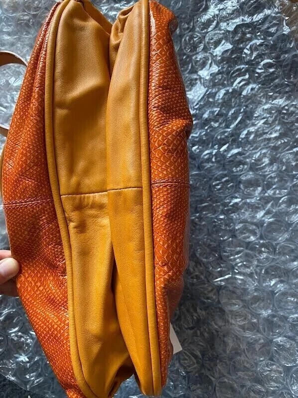 1 MARC JACOBS BAG PURPLE JEN or ORANGE CECILIA Leather snake embossed $1,400 NWT