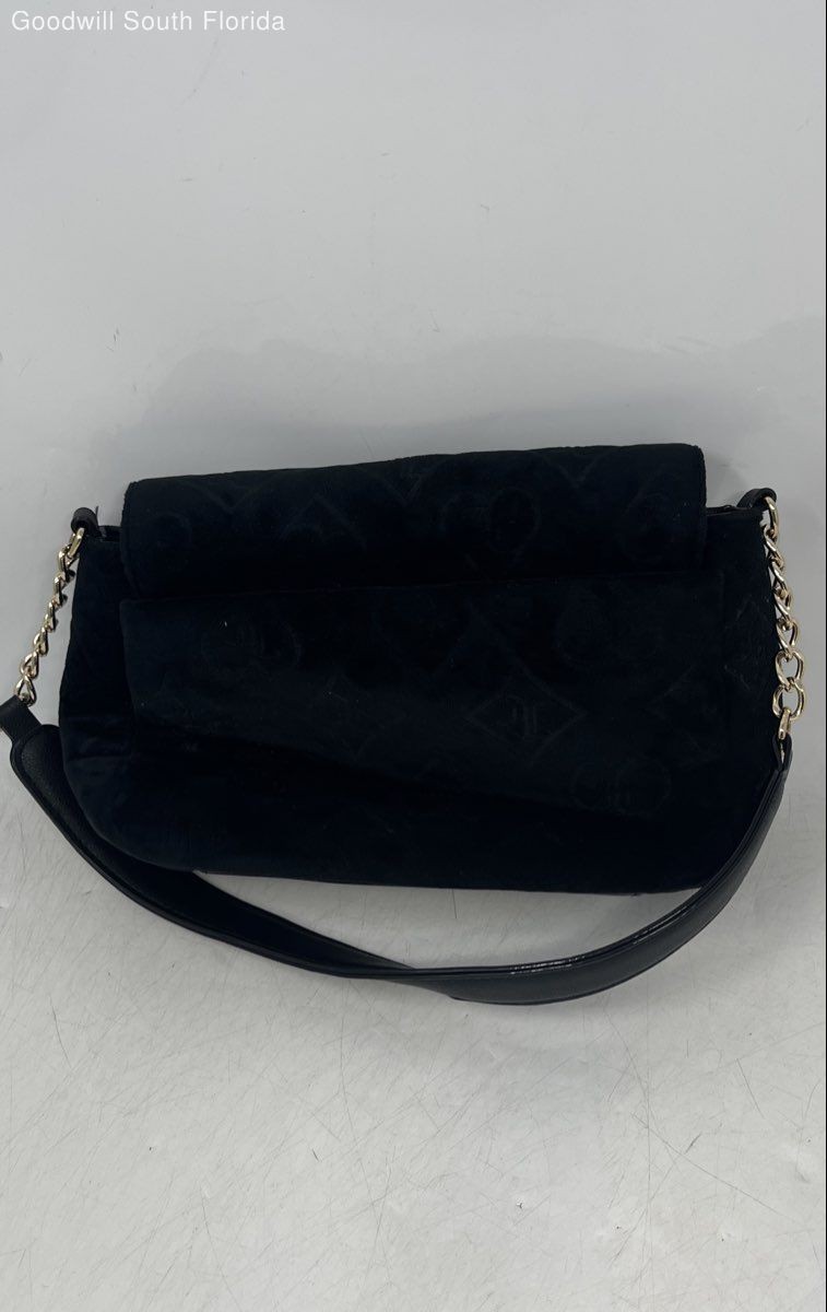 Juicy Couture Womens Black Inner Pocket Chain Strap Medium Shoulder Bag